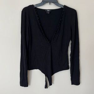 Paige long sleeve black bodysuit